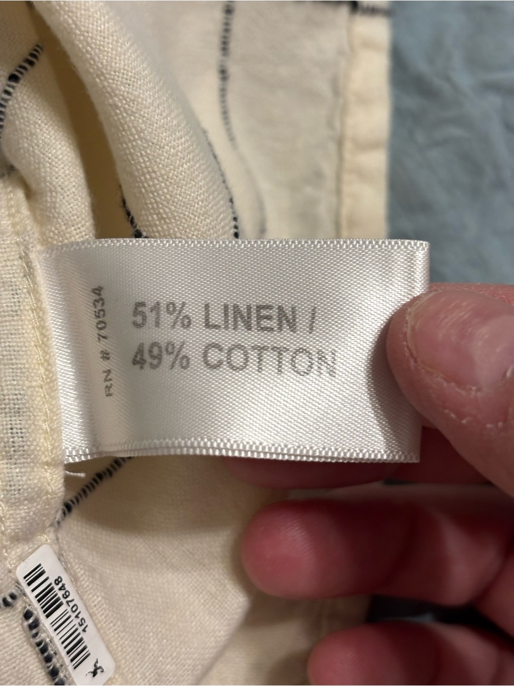 Orvis Linen Cotton Windowpane Short Sleeve Button Shirt L - Picture 4 of 6
